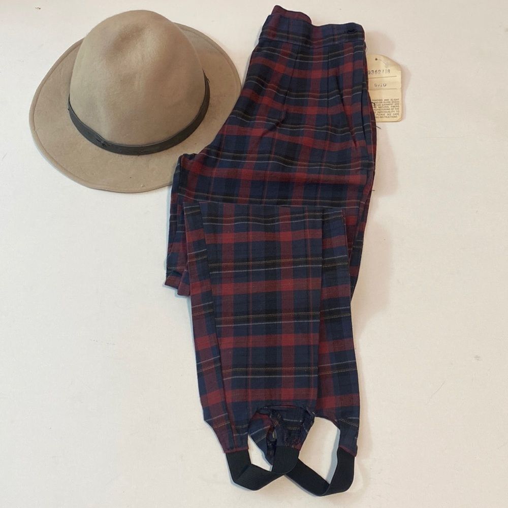 Vintage Red Rover Plaid Stirrup Pants